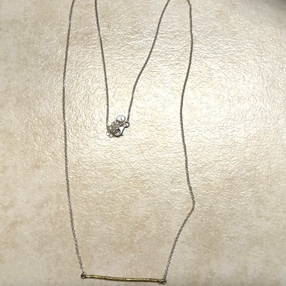 Silpada Brass underlined bar necklace - Picture 2 of 3